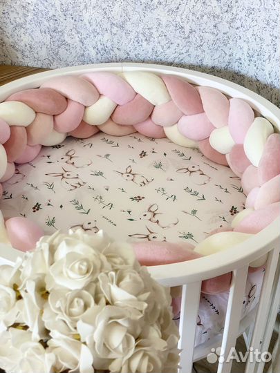 Бортик коса в кроватку