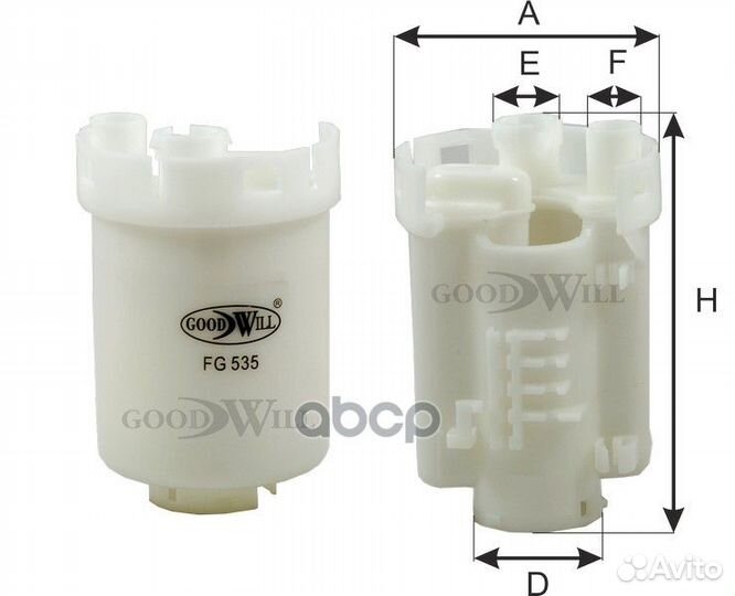 Фильтр топливный toyota RAV4, avensis FG535LL G