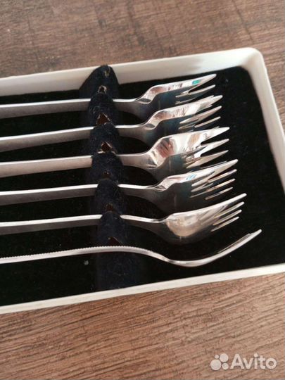 Вилки десертные СССР Таллин мельхиор