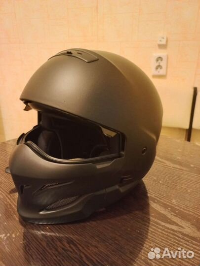 Мотошлем скорпион чёрный мат