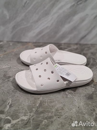 Шлепанцы crocs белые