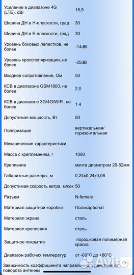 Антенна 3G/4G antex petra