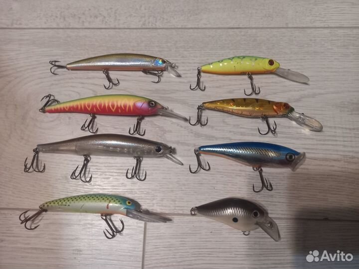Воблеры pontoon 21, Strike Pro, Rapala все 8шт