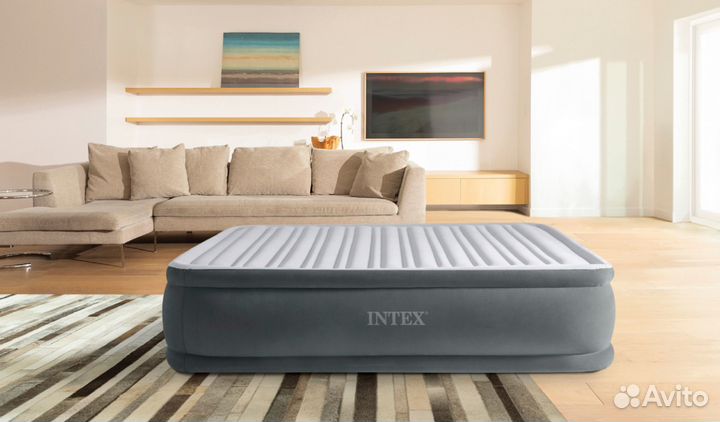 Кровать Comfort-Plush Airbed 152х203х4,Intex 64414