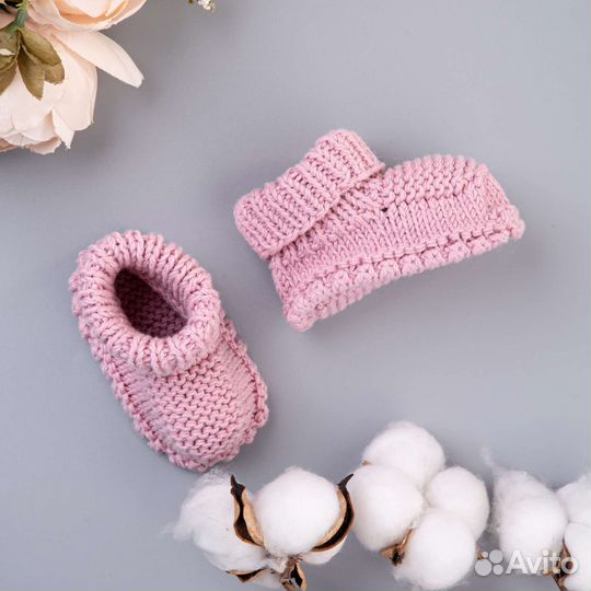 Пинетки для новорожденных малышей на выписку