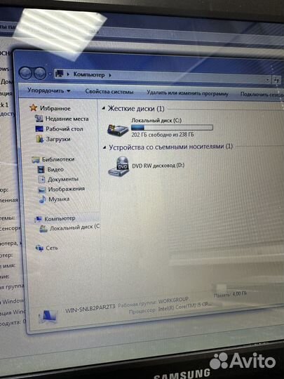 Ноутбук Samsung intel core i5