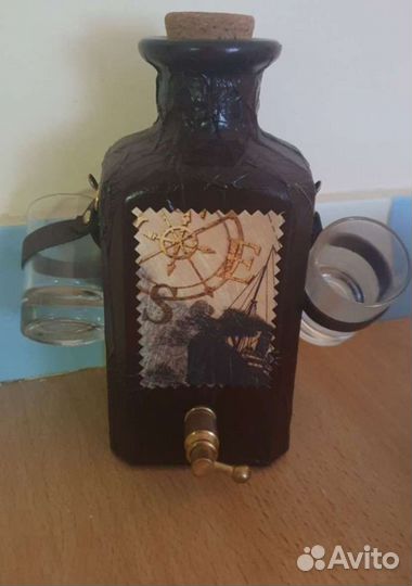 Коньячный набор. Подводная лодка. Графин. Фляга