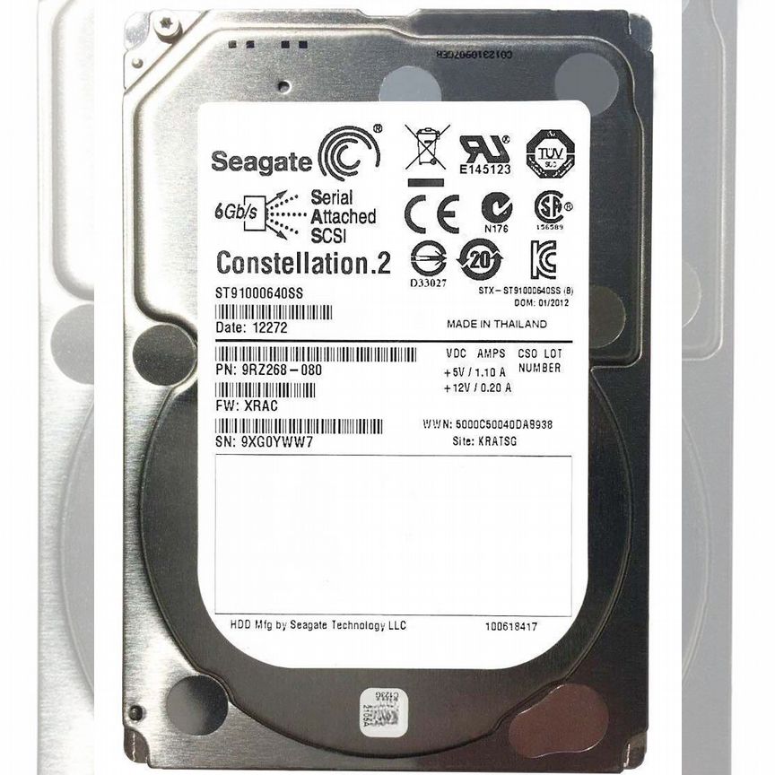 [ST91000640SS] Жесткий Диск Seagate 1tb Sas 2.5 St91000640ss