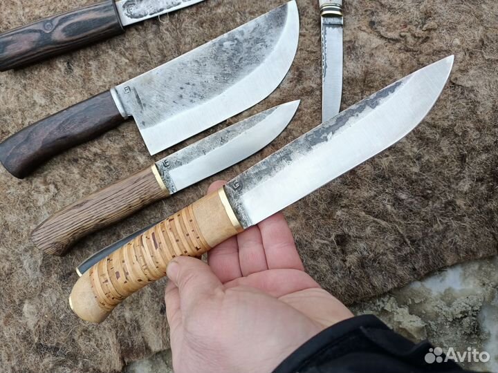 Нож с берестой