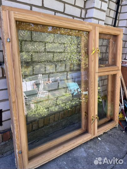 Окно деревянное двухстворчатое