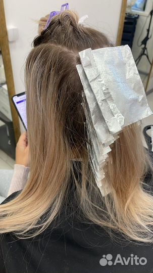 Комбо окрашивание и наращивание волос