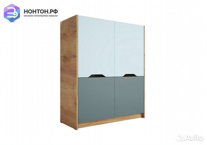 Шкаф двухдверный Rich шк-004 дуб крафт золотой / м