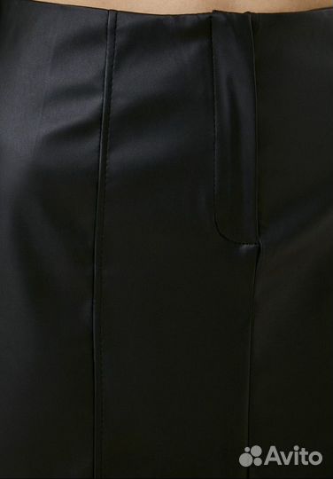 Кожаная мини-юбка