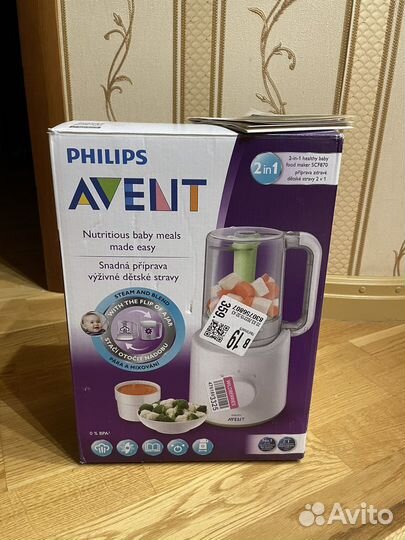 Пароварка блендер philips avent 2 в 1