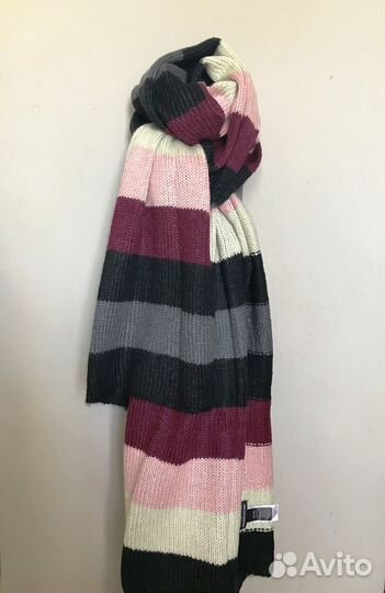 Женский шарф в полоску вязанный (2 модели) Англия