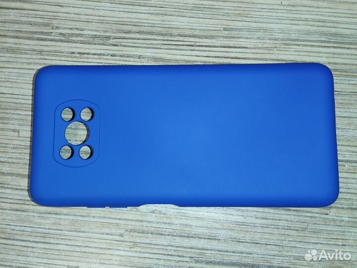 Xiaomi poco x3 pro чехол силикон синий