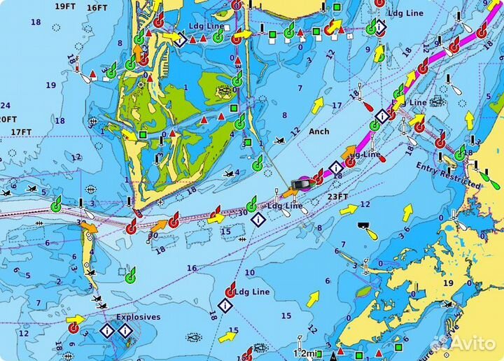 Карта глубин для эхолота