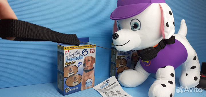 Поводок Ошейник 2в1 Lucky Leash Для собак до 15кг