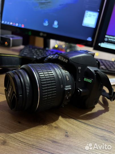 Зеркальный фотоаппарат nikon d3100+объектив