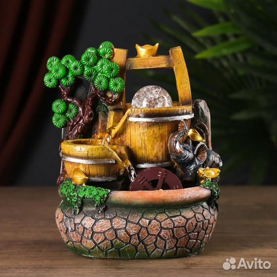 Фонтан настольный полистоун от сети 'Водяная мельн