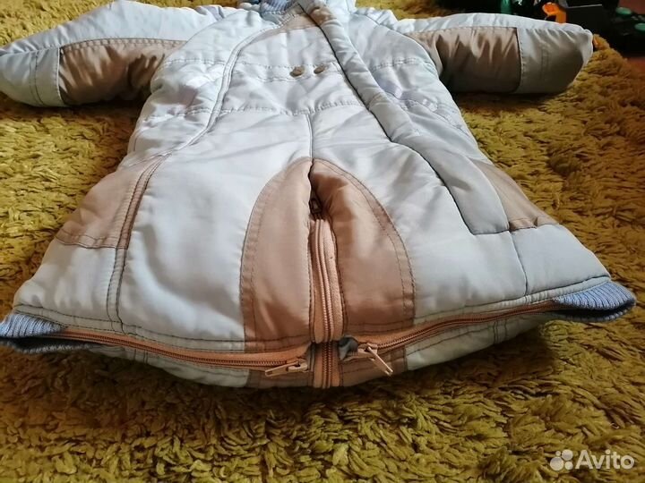 Комбинезон трансформер зимний на овчине 68-74