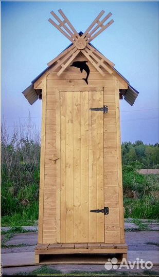 Дачный туалет с декором и установкой аяп 714