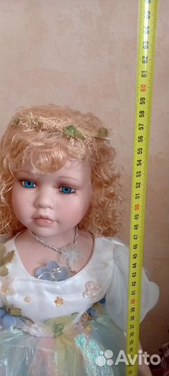 Кукла фарфоровая коллекционная большая
