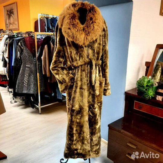 Шуба мутон, лиса