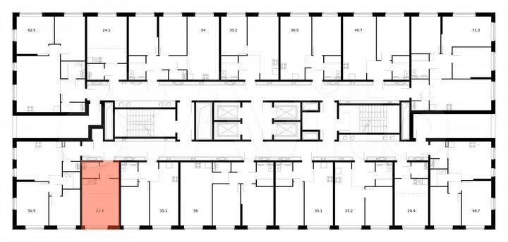 Квартира-студия, 22,4 м², 10/32 эт.
