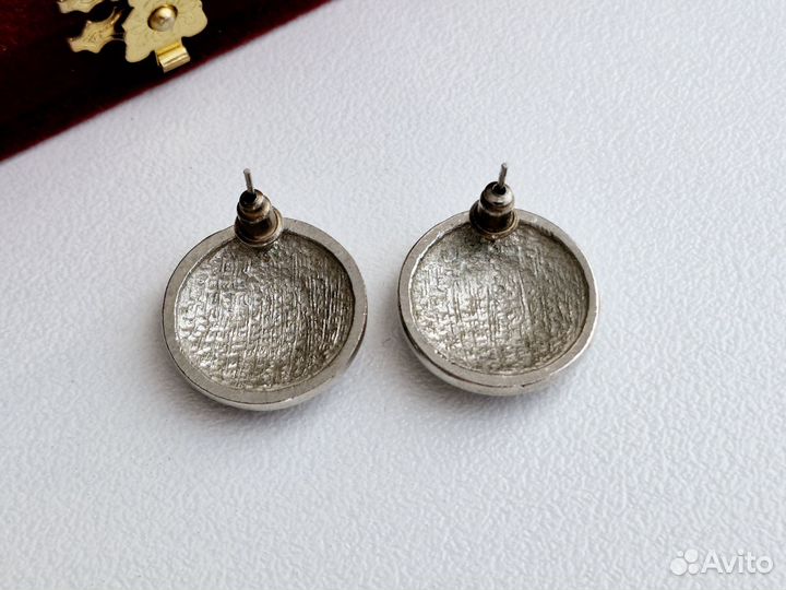 Серьги Эмаль Бижутерия Винтаж