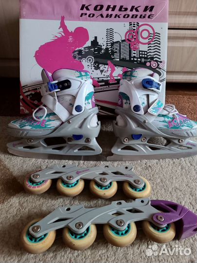 Роликовые коньки детские раздвижные