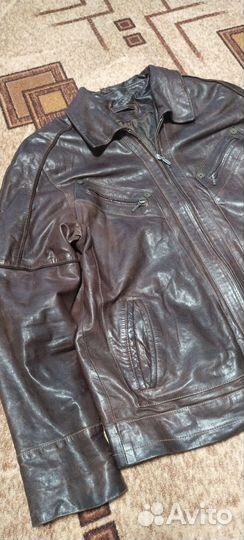 Кожаная куртка мужская 50 52