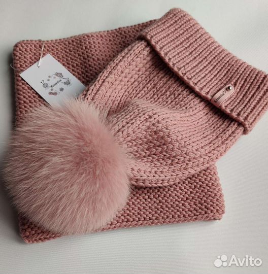 Комплект шапка и снуд