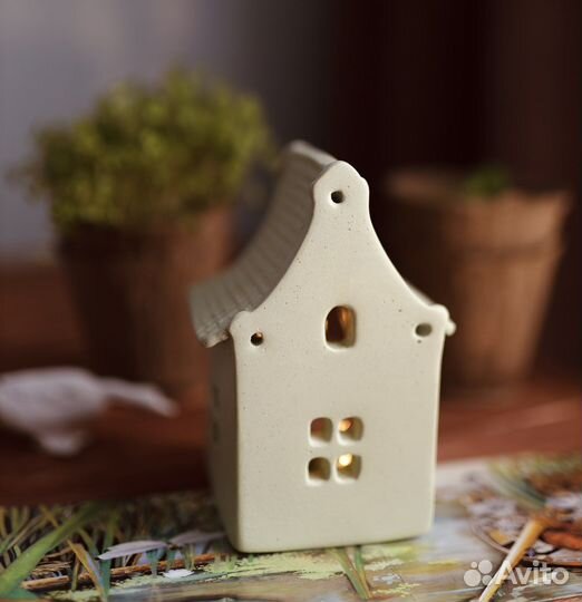 Интерьерный Домик Ночник из гипса