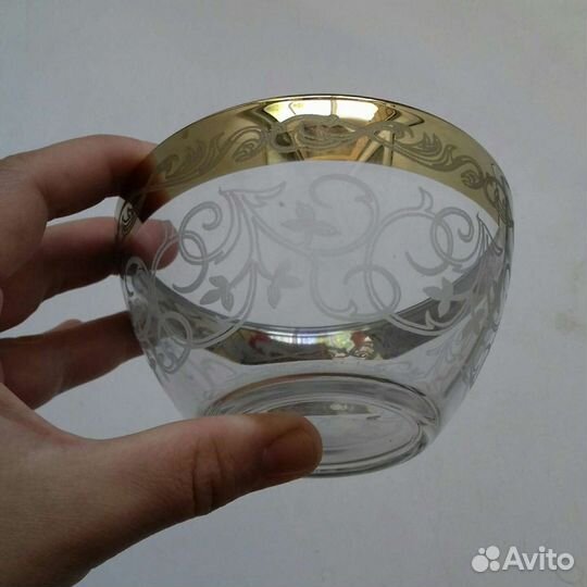 Стеклянная пиала набор из 3 штук новый
