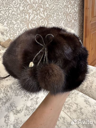 Берет женский норковый