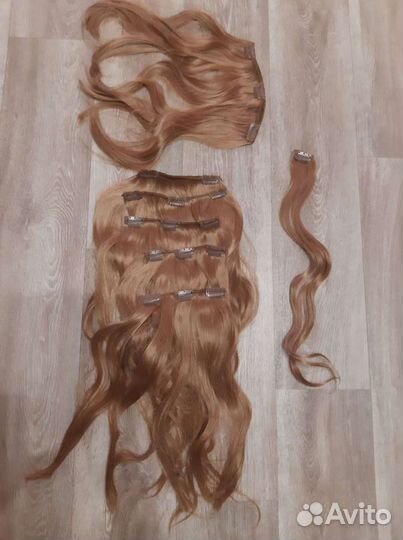 Волосы на заколках. Парик