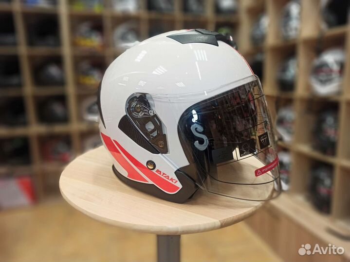 Шлем с забралом и очками jk526