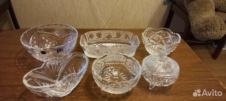 Хрустальные салатники,конфетницы