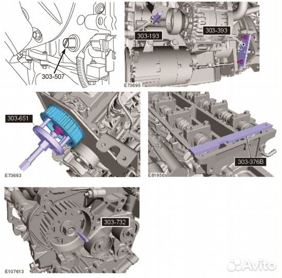 Набор фиксаторов распредвала И коленвала ford,MAZ