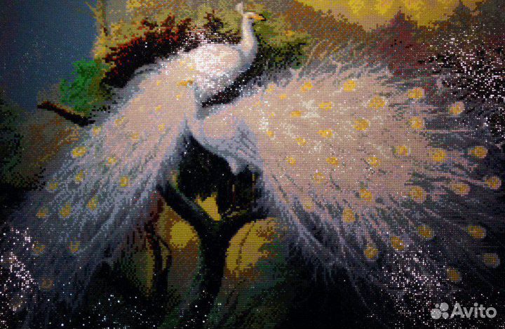 Павлины картина, алмазная вышивка