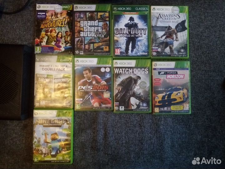 Xbox 360 E, с кинектом, один джойстик