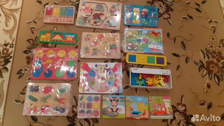 Деревянные развивающие игрушки пазлы 15шт