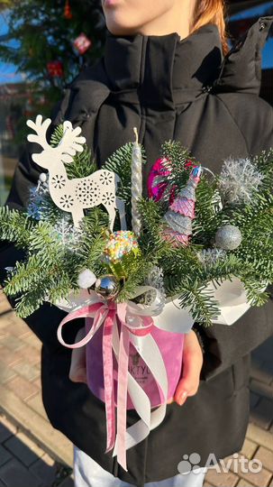 Новогодние композиции из нобилиса