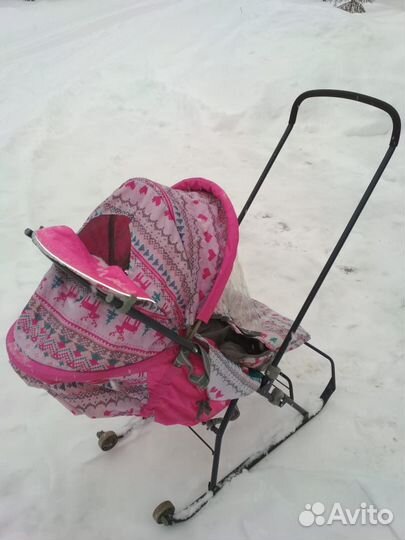 Детские санки коляска 