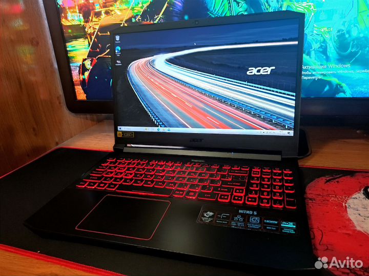 Ноутбук acer ryzen 5/gtx1650ti/16gb/512+256ssd