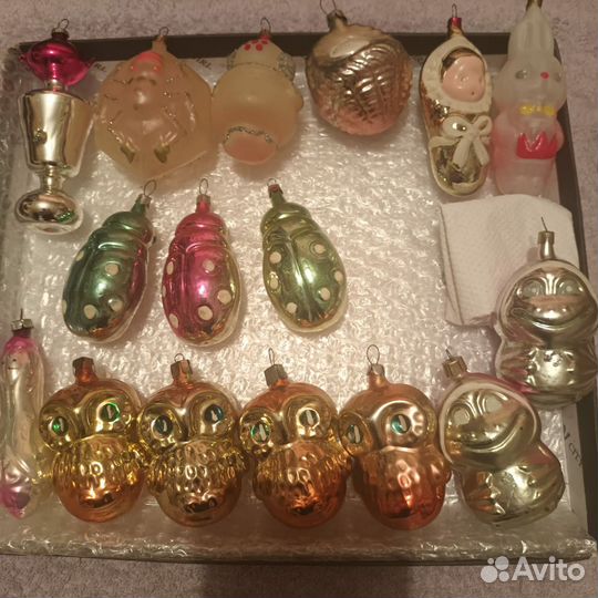 Елочные игрушки СССР стекло,москабель