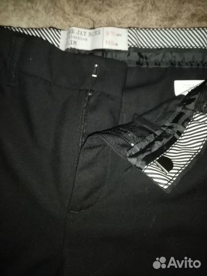 Брюки школьные для мальчика 140 чёрные
