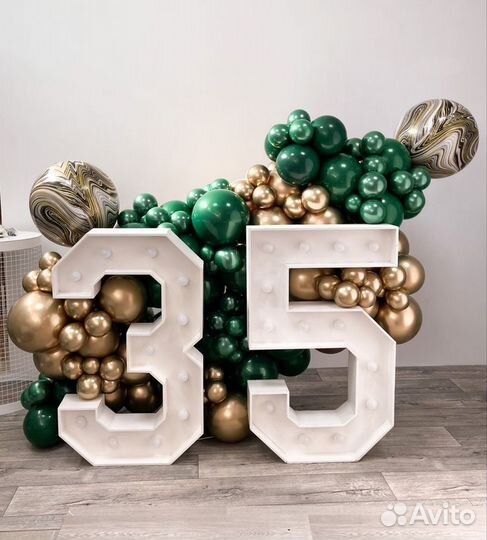 Цифры с лампочками