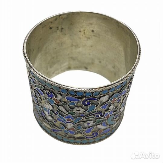 Серебряная Салфетница Серебро 84 проба Эмаль Музей